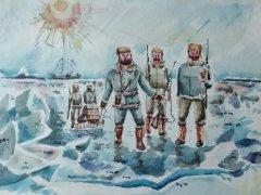 Масалимов Марат, 13 лет,  Экспедиция в северные земли.  Работа 1980гПедагог Туник Юрий Федорович