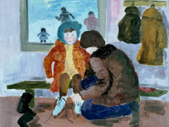 Ольга Жаркова. На каток. ДХШ им. Кодолова С. П., г. Серов 1991
