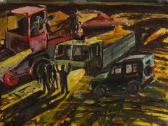 Сергей Бугров, 15 лет. Газопровод строится. ДХШ 1, г. Нижний Новгород, пр. Фуфачев В.И. 1995
