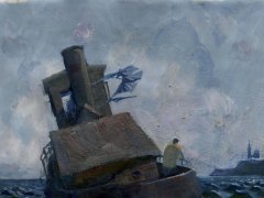 Виктор Астрецов, 16 лет. Волга. Времена года. Лето. ДХШ 1, г. Нижний Новгород, пр. Колесников В. Г. 1998