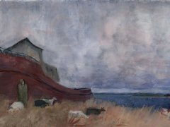 Виктор Астрецов, 16 лет. Волга. Времена года. Осень.  ДХШ 1, г. Нижний Новгород, пр. Колесников В. Г. 1998