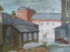 Илья Зыков, 16 лет. Последний снег. ДХШ 1, г. Нижний Новгород, пр. Андреева В. И. 1999