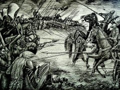 Сергей Антипов, 15 лет. Битва рыцарей. ДХШ 1, г. Нижний Новгород, пр. Фуфачев В. И. 2003