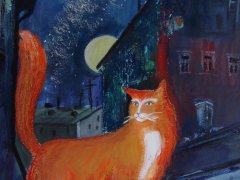 Екатерина Макеева, 15 лет. Ночной кот. ДХШ 1, г. Нижний Новгород, пр. Колесников В. Г. 2005