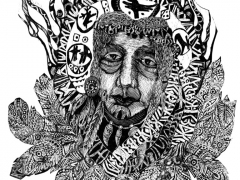 Кристина Захарова, 16 лет. Портрет индейца. ДХШ, г. Борзя, Забайкальский край 2018
