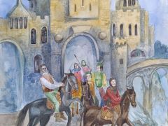 Соколова Варвара, 11 лет, Рони - дочь разбойника, акварель. 2020 год,Пр. Н. Верди. ГАХЛ им. Б.В. Иогансона