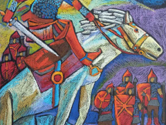 Соболев Артемий,9 лет,Александр Невский-князь новгородский,пр Черкасова,Саратов,СГОО Детская студия изобразительных искуств 2021