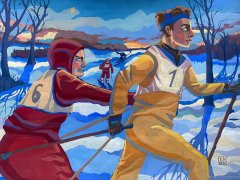 Лебедев Кирилл, 15 лет, Лыжня, 2022, НДХШ, Великий Новгород, пр. Ефимова Ю.А.