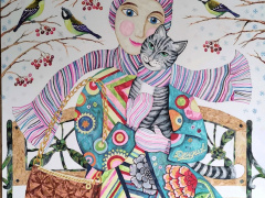 Мария Долматова, 9 лет. Автопортрет. Первый снег. ДШИ, ст. Динская, пр. Новоченко М. Г. 2022