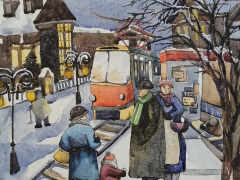 Виктория Кузнецова, 14 лет. Зимний вечер. ДХШ, г. Тимашевск, пр. Гассан Н. В. 2022