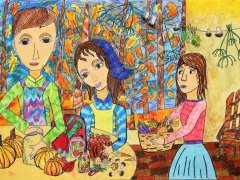 Дарья Величко, 10 лет. Урожай. ДХШ, г. Кемерово, пр. Никандрова М. Е. 2023