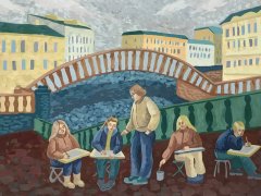 Злата Федяевская, 15 лет. Петербург - город мостов. ДХШ 2, г. Сыверодвинск, пр. Селягина М. В. 2023