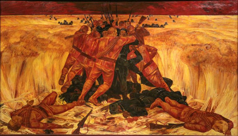 Михаил Савицкий. Поле. 1973. Холст, масло. Государственная Третьяковская галерея